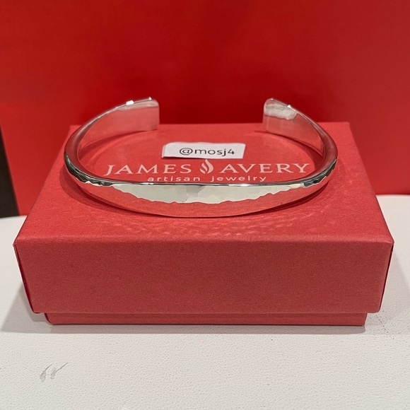 Retired James Avery Hammered Cuff Bracelet - Picture 1 of 8
